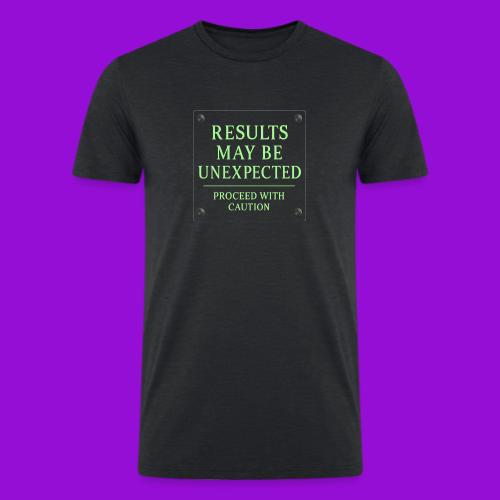 Results May Be Unexpected - Neon Green - Men’s Tri-Blend Organic T-Shirt