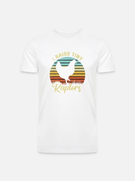 I Raise Tiny Raptors - Men’s Tri-Blend Organic T-Shirt -