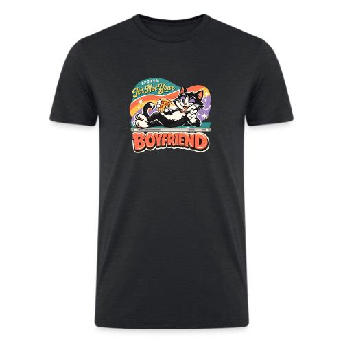 Sassy Cat Pride Pizza Retro Comic - Men’s Tri-Blend Organic T-Shirt