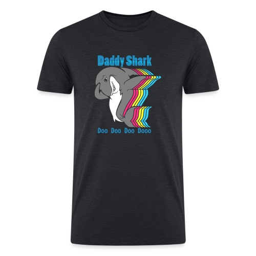 cool dabbing daddy shark for shark week - Men’s Tri-Blend Organic T-Shirt