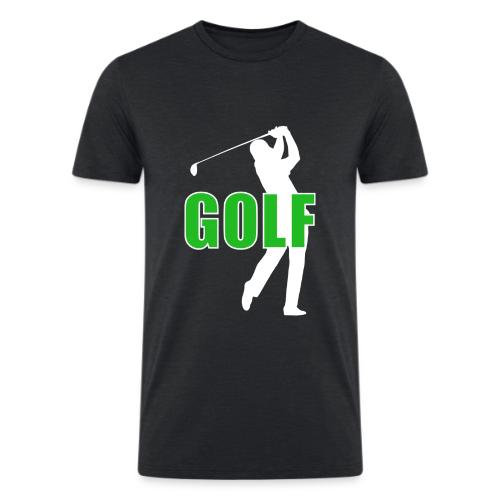 Golf: Classic Golf Motion - Men’s Tri-Blend Organic T-Shirt