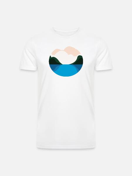 Lake Landscape - Men’s Tri-Blend Organic T-Shirt -