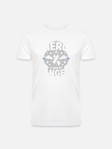 Lung Cancer Awareness Hero Design - Men’s Tri-Blend Organic T-Shirt - 