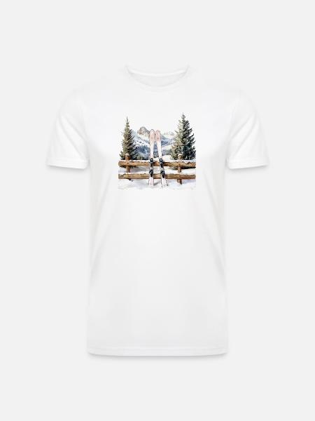 Alpine Ski Rest - Men’s Tri-Blend Organic T-Shirt -