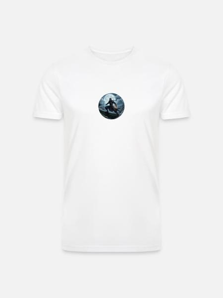 Moonlit Shadow Ninja Circle - Men’s Tri-Blend Organic T-Shirt -