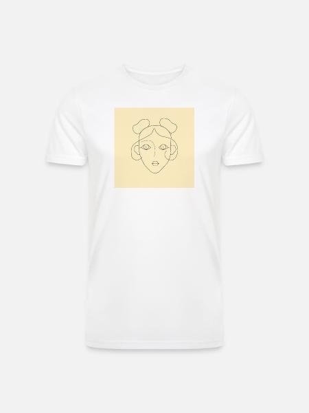 line girl face - Men’s Tri-Blend Organic T-Shirt -