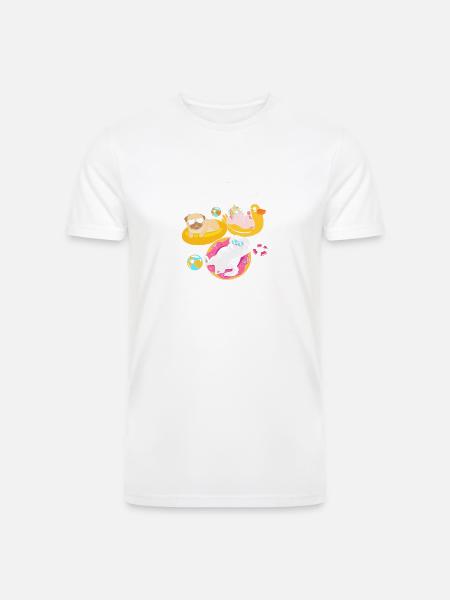 Kids Pool Party Squad Animals Birthday - Men’s Tri-Blend Organic T-Shirt -