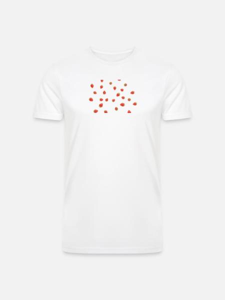 Strawberry Scatter Pattern - Men’s Tri-Blend Organic T-Shirt -