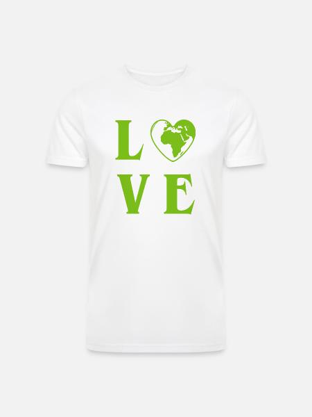 Love Planet Earth - Men’s Tri-Blend Organic T-Shirt - 