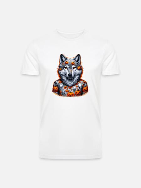 halloween wolf - Men’s Tri-Blend Organic T-Shirt -