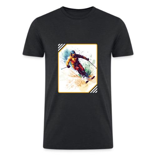 Winter Skiing Escape - Men’s Tri-Blend Organic T-Shirt