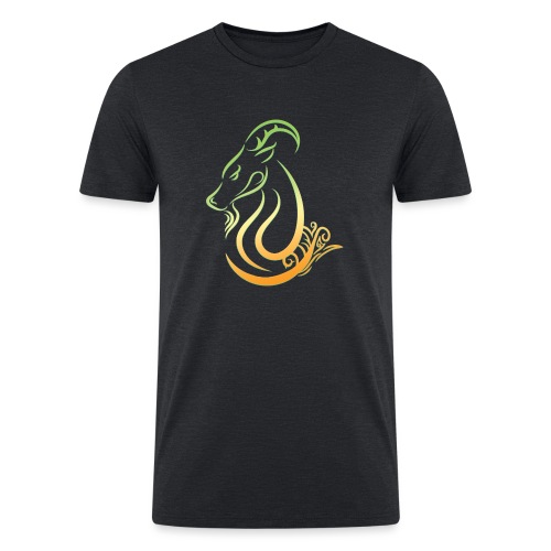 Capricorn Zodiac Sea Goat Astrology Logo - Men’s Tri-Blend Organic T-Shirt