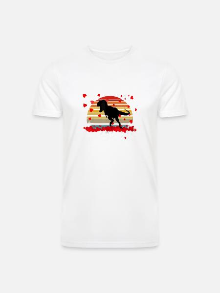 Valentines Day Dinosaur Lovesaurus - Men’s Tri-Blend Organic T-Shirt -