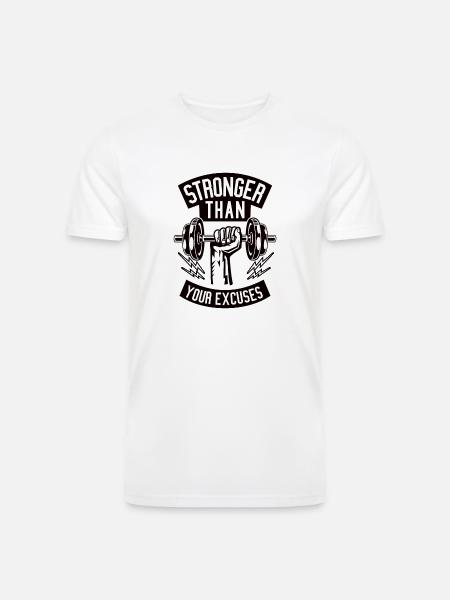 Stronger than your excuses - Men’s Tri-Blend Organic T-Shirt -