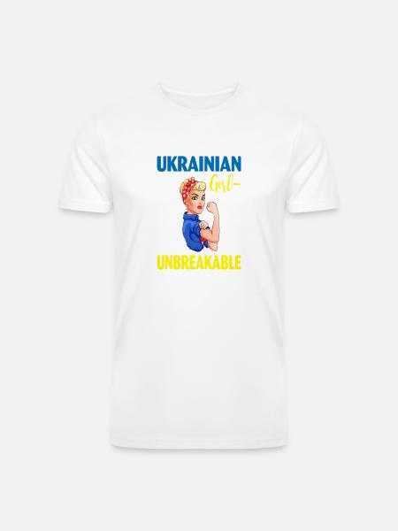 Ukrainian Girl Unbreakable - Men’s Tri-Blend Organic T-Shirt - 
