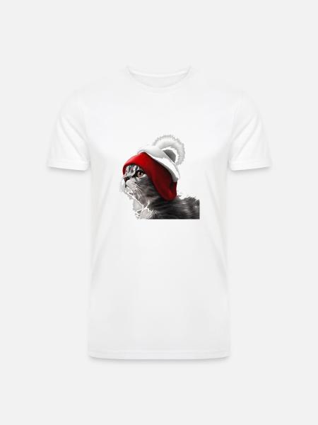 cat and hat - Men’s Tri-Blend Organic T-Shirt -