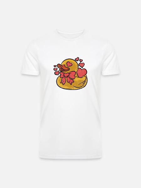 RUBBER DUCKY IN LOVE - Men’s Tri-Blend Organic T-Shirt -