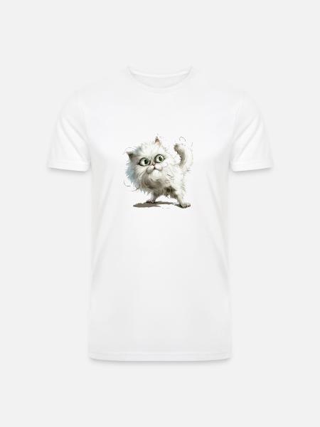 Funny Cat - Men’s Tri-Blend Organic T-Shirt -