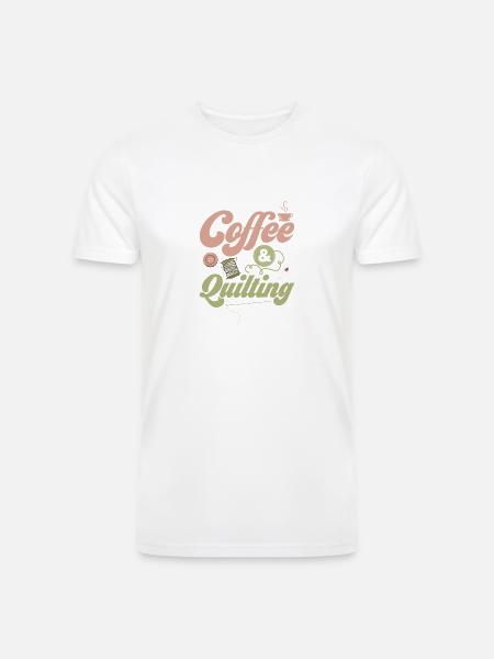 Coffee & Quilting Sewing Quilter - Men’s Tri-Blend Organic T-Shirt -