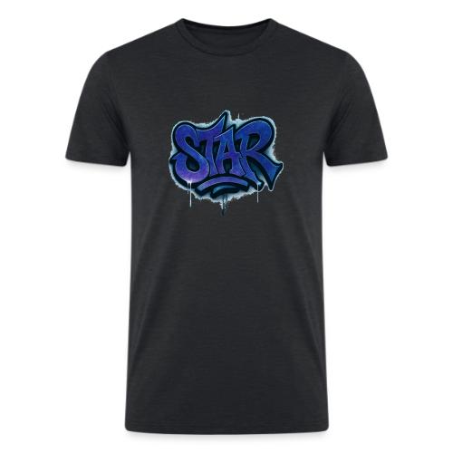 Cosmic STAR Graffiti Tag Tee - Men’s Tri-Blend Organic T-Shirt