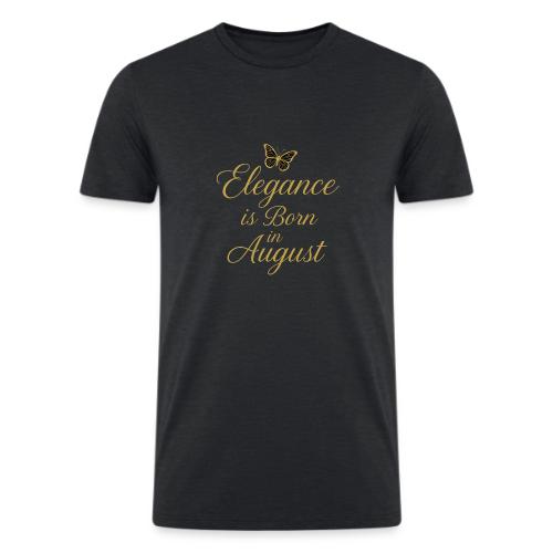 Elegance Is Born in August | Gold Butterfly - Men’s Tri-Blend Organic T-Shirt