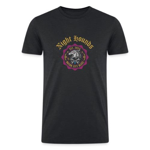 Night Hounds Wolf Patch - Men’s Tri-Blend Organic T-Shirt