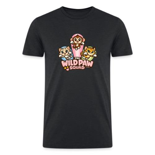 Wild Paw Squad Cute Animal Friends - Men’s Tri-Blend Organic T-Shirt