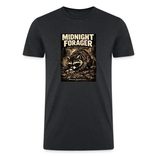 Midnight Forager Raccoon Mushroom Hunter - Men’s Tri-Blend Organic T-Shirt