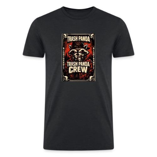 Midnight Forager Raccoon Mushroom Hunter - Men’s Tri-Blend Organic T-Shirt