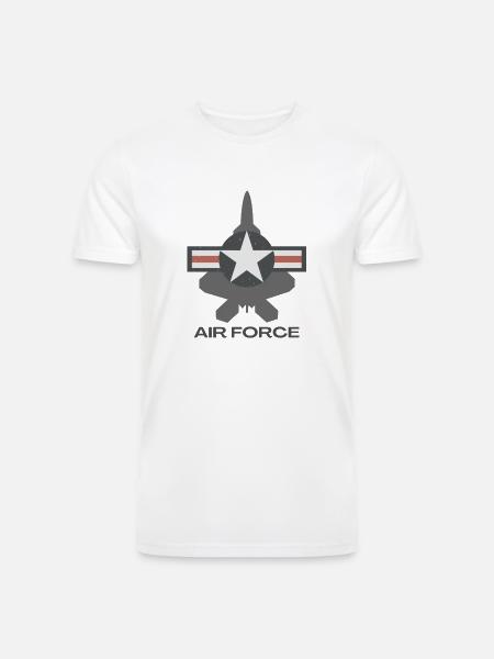 F-22 Raptor Patriotic Roundel - Men’s Tri-Blend Organic T-Shirt -