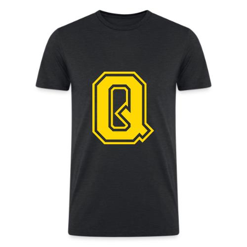 Letter Q – Capital Athletic Alphabet Monogram - Men’s Tri-Blend Organic T-Shirt