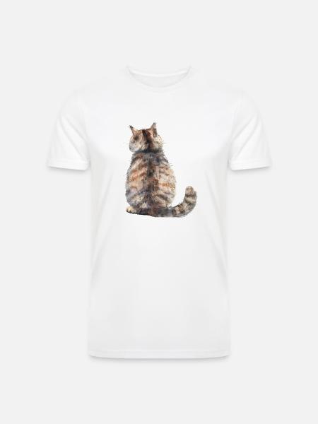 Funny Cat - Men’s Tri-Blend Organic T-Shirt -