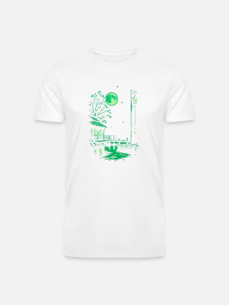Moonlit Marina - Men’s Tri-Blend Organic T-Shirt -