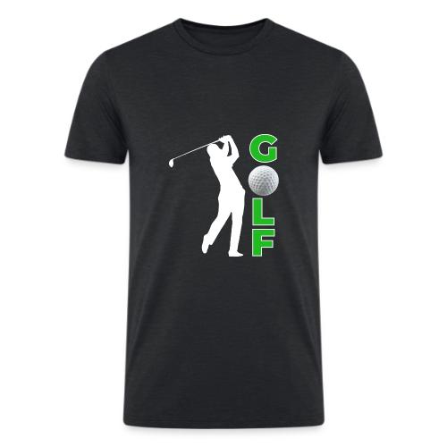 Golf: Classic Golf Motion - Men’s Tri-Blend Organic T-Shirt