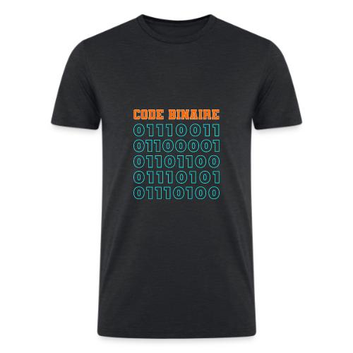 Hi in binary code - Men’s Tri-Blend Organic T-Shirt