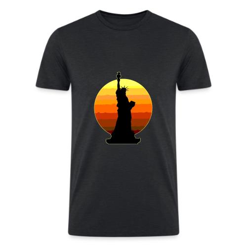 USA: Golden Horizon Liberty - Men’s Tri-Blend Organic T-Shirt