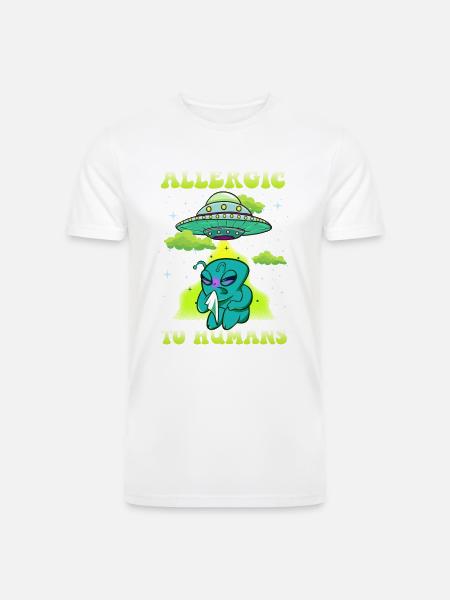 Aliens Allergic to Humans - Men’s Tri-Blend Organic T-Shirt - 