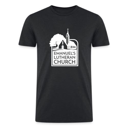 Single Vertical white2 - Men’s Tri-Blend Organic T-Shirt