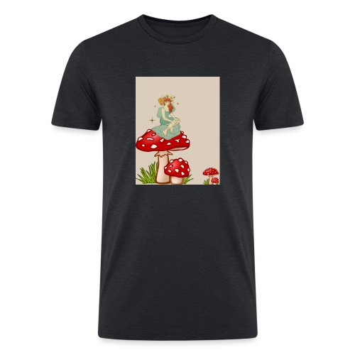 Fairy Amongst The Shrooms - Men’s Tri-Blend Organic T-Shirt