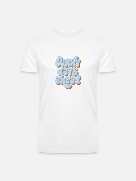 Sunny Days Ahead Retro 3D Typography Design - Men’s Tri-Blend Organic T-Shirt - 