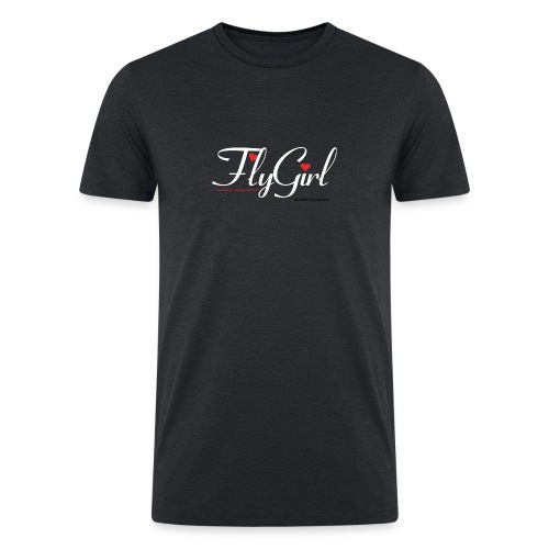 FlyGirlTextWhite W Black png - Men’s Tri-Blend Organic T-Shirt