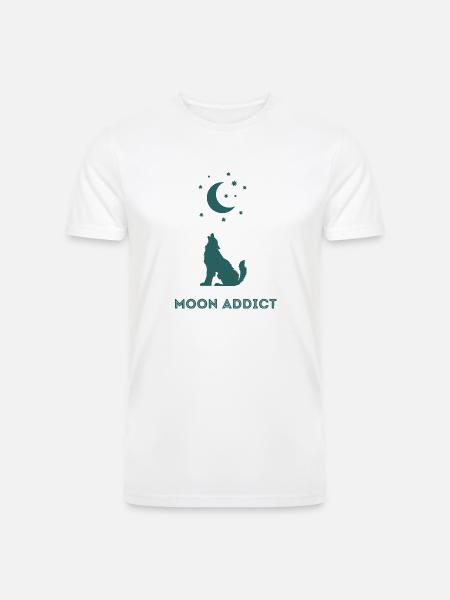 Moon Addict Howling Wolf - Men’s Tri-Blend Organic T-Shirt -