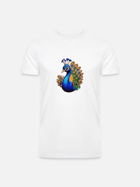 Peacock Bird - Men’s Tri-Blend Organic T-Shirt -