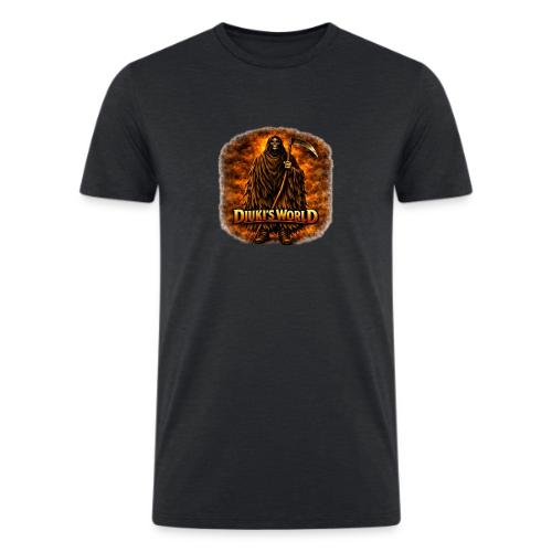 DJUKI’S WORLD – Kalru in Flames - Men’s Tri-Blend Organic T-Shirt
