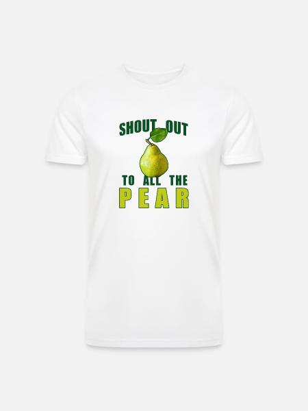 Shout Out To All The Pear - Men’s Tri-Blend Organic T-Shirt - heather black
