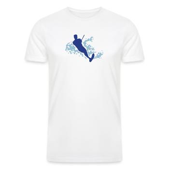 water ski - Men’s Tri-Blend Organic T-Shirt - heather black - Front