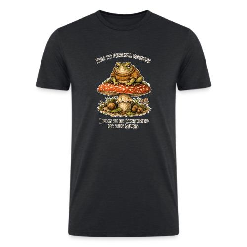 Frog Consumed by Moss Cottagecore Aesthetic - Men’s Tri-Blend Organic T-Shirt