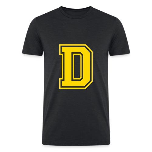 Letter D – Capital Athletic Alphabet Monogram - Men’s Tri-Blend Organic T-Shirt