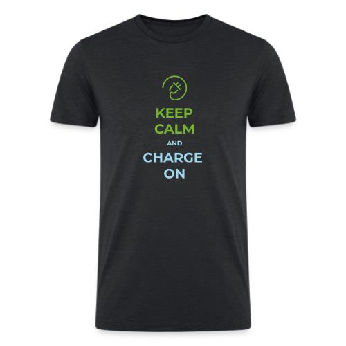 Keep calm and charge on - Men’s Tri-Blend Organic T-Shirt
