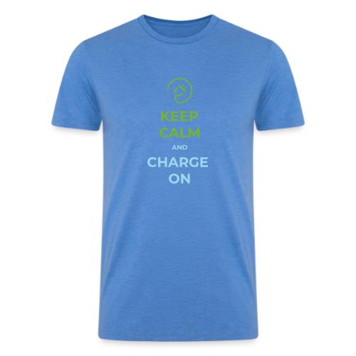 Keep calm and charge on - Men’s Tri-Blend Organic T-Shirt